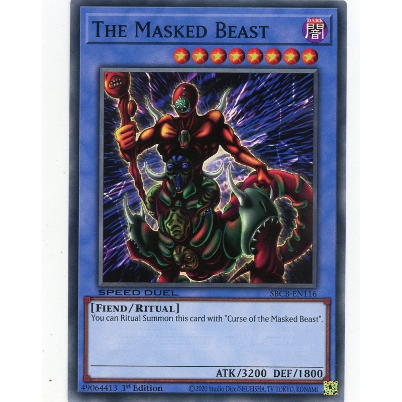 x3 The Masked Beast SBCB-EN116 Common Speed Duel Yugioh