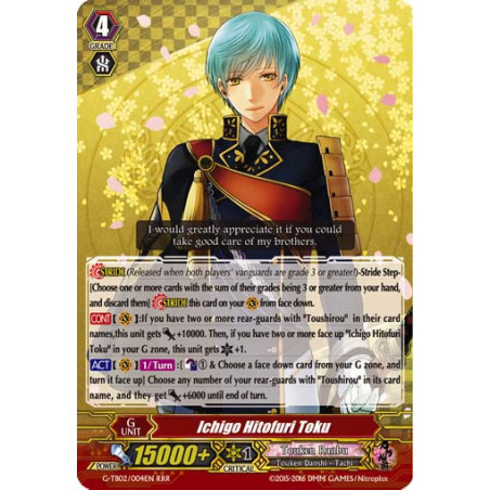 Vanguard_TCG_card_G-TB02_004EN_RRR_Ichigo_Hitofuri_Toku_Touken_Ranbu_2_-ONLINE-