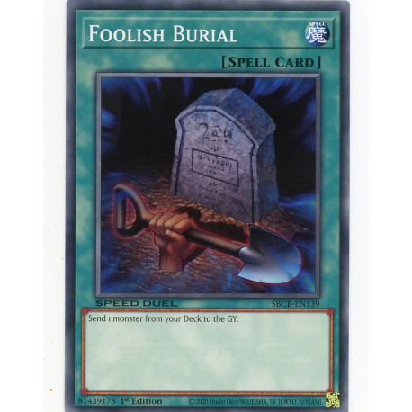 Secret Rare 1st Edition Yugioh SBCB-EN139 Foolish Burial