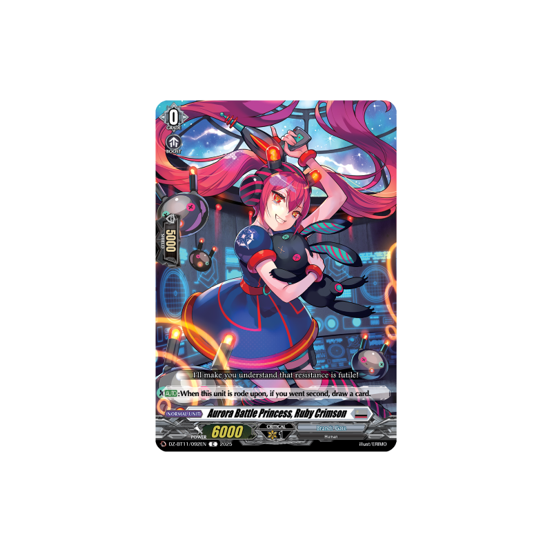 Vanguard_TCG_card_DZ-BT11_092EN_C_Aurora_Battle_Princess_Ruby_Crimson_Symphony_of_Might_Bloom