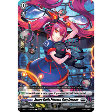 Vanguard_TCG_card_DZ-BT11_092EN_C_Aurora_Battle_Princess_Ruby_Crimson_Symphony_of_Might_Bloom