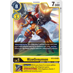 BT2-038 R RizeGreymon Digimon