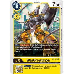 BT4-046 R WarGrowlmon Digimon