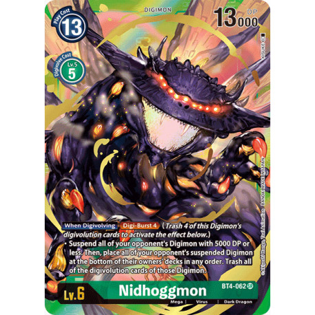 Nidhoggmon Digimon TCG 2020 Super Rare BT4-062