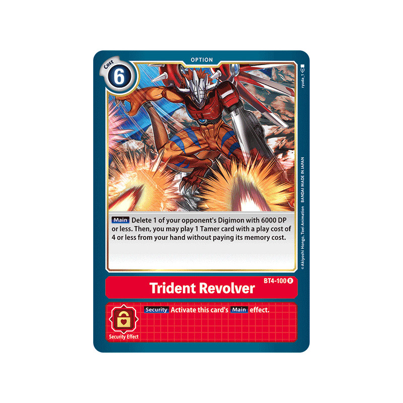 BT4-100 R Trident Revolver Option - Great Legend Digimon Card Game