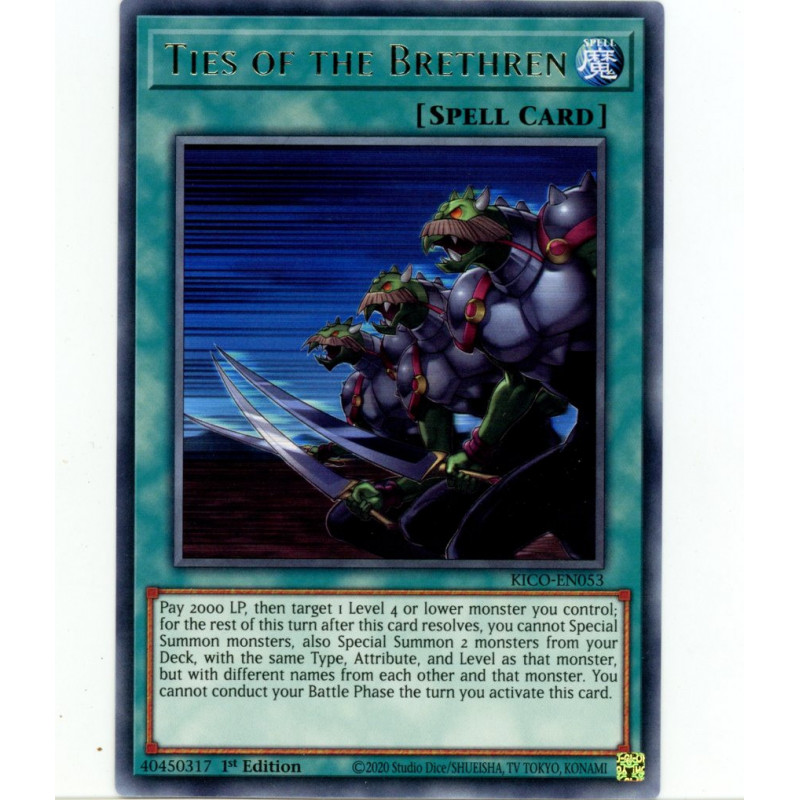 KICO-EN053 Legami dei Compagni La Corte del Re - carta Yu-gi-oh