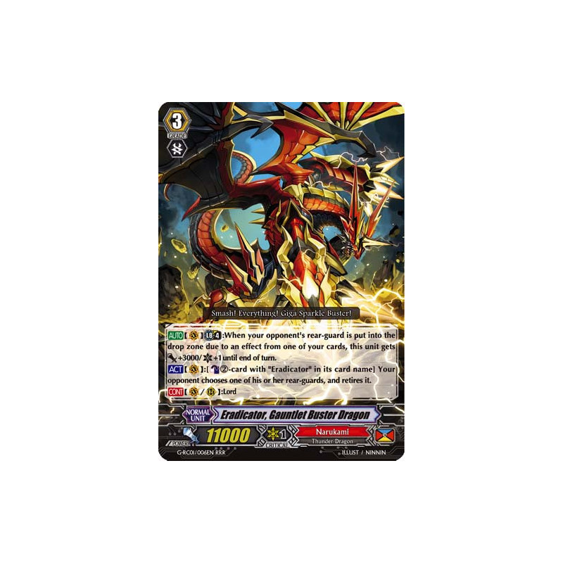 Vanguard_TCG_card_G-RC01_006EN_RRR_Eradicator_Gauntlet_Buster_Dragon_Revival_Collection_Vol._1