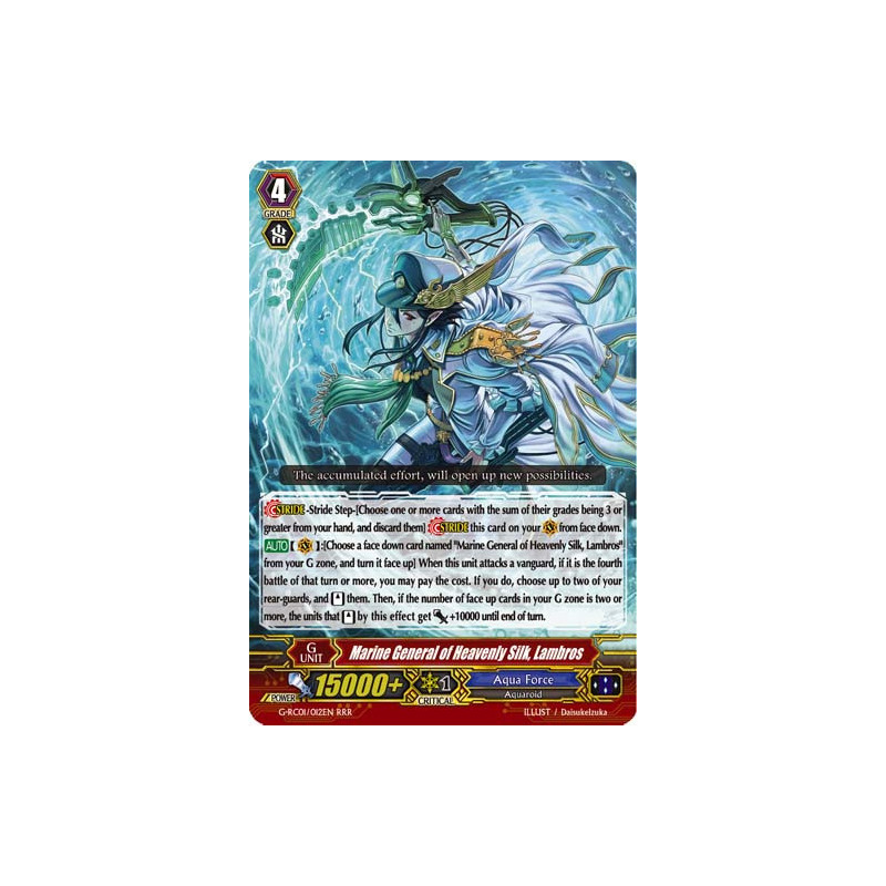 Vanguard_TCG_card_G-RC01_012EN_RRR_Marine_General_of_Heavenly_Silk_Lambros_Revival_Collection_Vol._1
