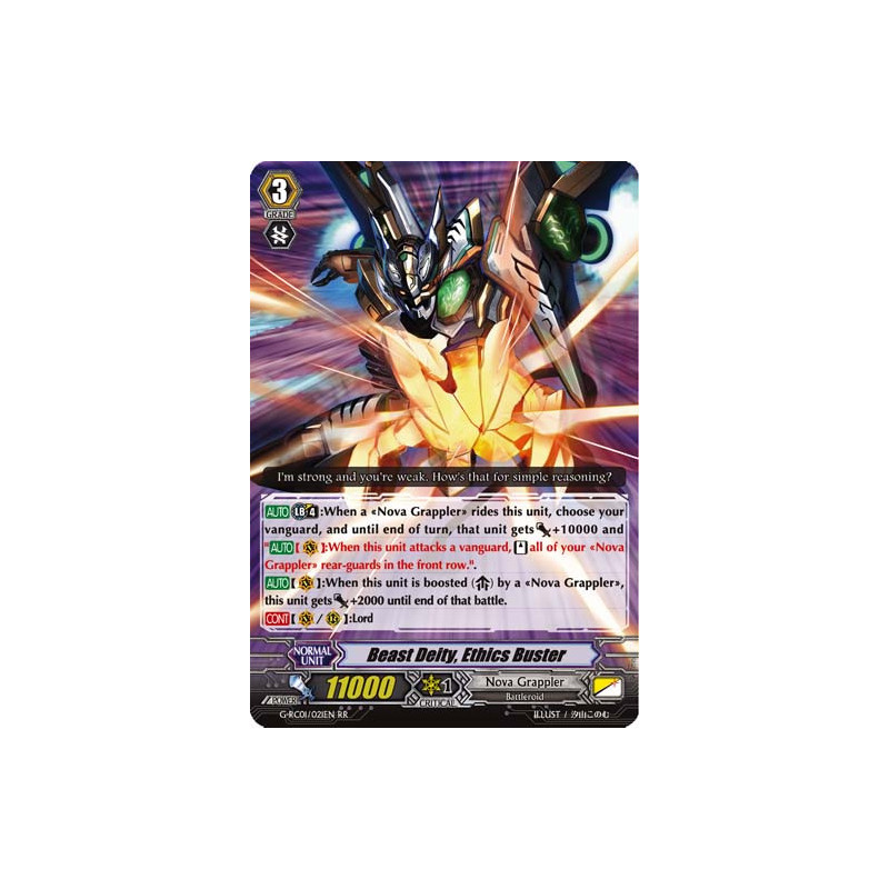 Vanguard_TCG_card_G-RC01_021EN_RR_Beast_Deity_Ethics_Buster_Revival_Collection_Vol._1