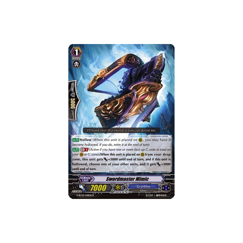 Vanguard_TCG_card_G-RC01_041EN_R_Swordmaster_Mimic_Revival_Collection_Vol._1
