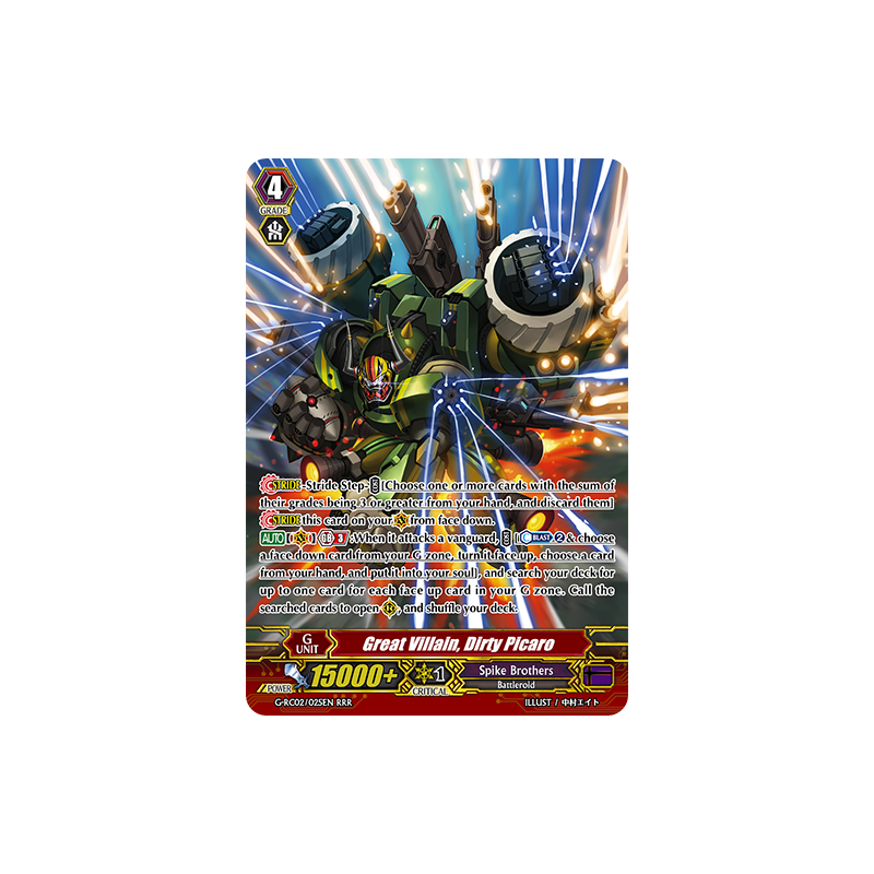 Vanguard_TCG_card_G-RC02_025EN_RRR_Great_Villain_Dirty_Picaro_Revival_Collection_Vol._2