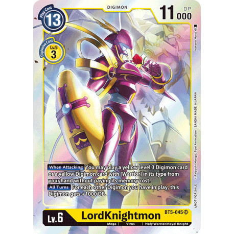 Lordknightmon bt5-045 Digimon Card Game inglés Super Rare