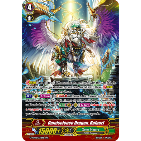 Vanguard_TCG_card_G-RC02_031EN_RRR_Omniscience_Dragon_Balaurl_Revival_Collection_Vol._2