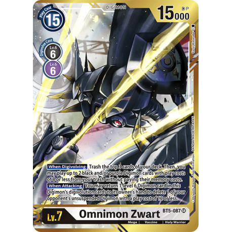 Digimon Card Game BT5-087 Omnimon Zwart SR Alternate Art ENGLISH NM