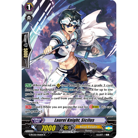 Vanguard_TCG_card_G-RC02_056EN_R_Laurel_Knight_Sicilus_Revival_Collection_Vol._2