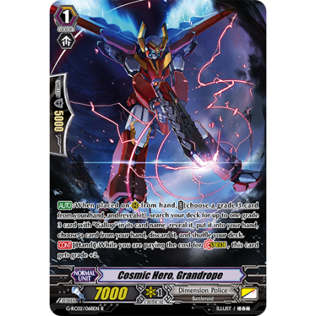 Vanguard_TCG_card_G-RC02_068EN_R_Cosmic_Hero_Grandrope_Revival_Collection_Vol._2