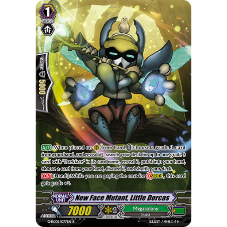 Vanguard_TCG_card_G-RC02_077EN_R_New_Face_Mutant_Little_Dorcas_Revival_Collection_Vol._2