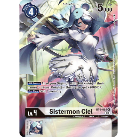 Sistermon Ciel Bt6-084 R Alternart Digimon Card Game