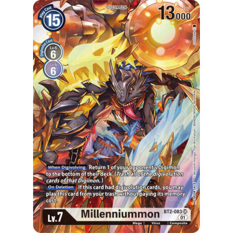 Digimon Card Game Millenniummon BT2-083 SR