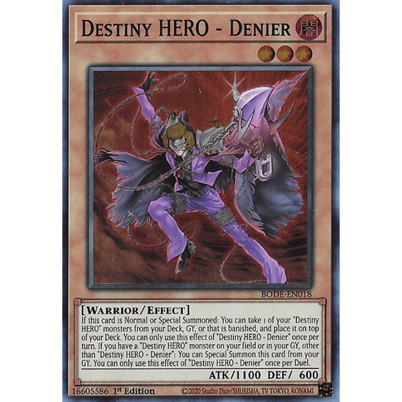 Denier Destiny HERO 1st Edition BODE-EN018 - Super Rare