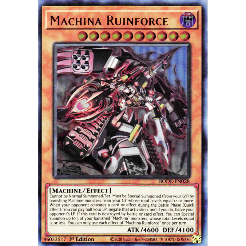 BODE-EN028 Machina Ruinforce Burst of Destiny - Card Yu-gi-oh